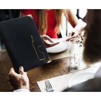 Securit Carte de boissons BASIC, A4, noir