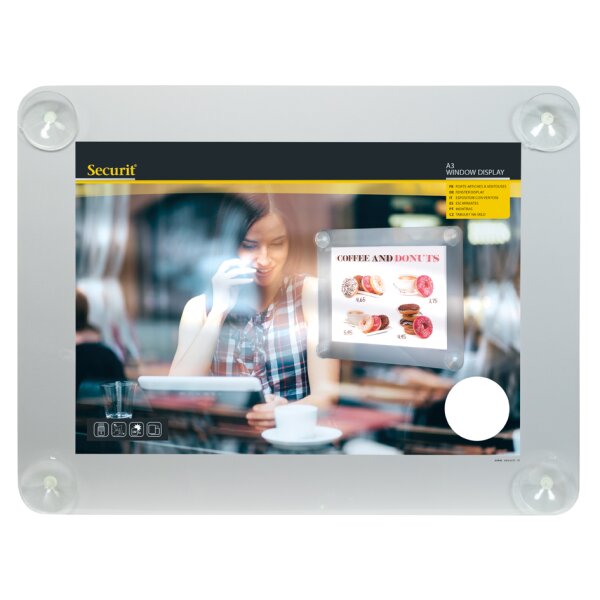 Securit Porte-affiches, A3, jaune