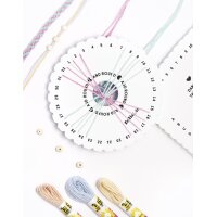 folia Kumihimo Bracelets-Set PASTELL RAINBOW, 16-teilig