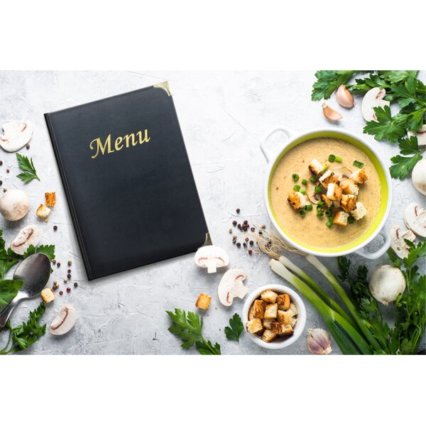 Securit Prot&egrave;ge-menus BASIC, A5, noir
