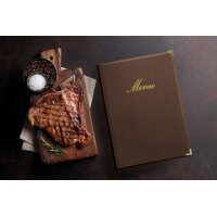 Securit Protège-menus CLASSIC, A5, rouge bordeaux