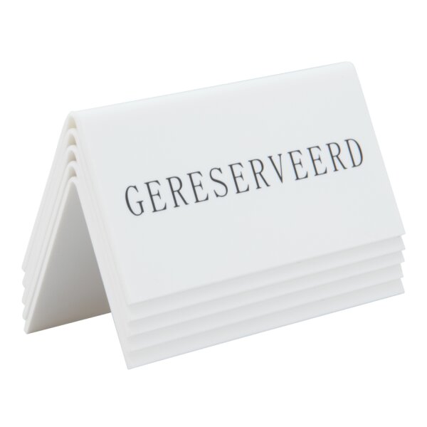 Securit Tischaufsteller GERESERVEERD, 5er Set