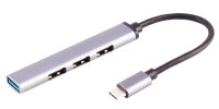shiverpeaks BASIC-S USB-C 3.0 Hub, 4-fach, ALU, slim