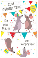 SUSY CARD Geburtstagskarte Mäuseparty 2