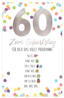 SUSY CARD Geburtstagskarte - 60. Geburtstag "Emoji...