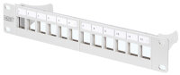 DIGITUS Panneau de brassage modulaire 10, 12 ports, gris