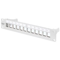 DIGITUS 10" Modular Patch Panel, 12 Ports, lichtgrau