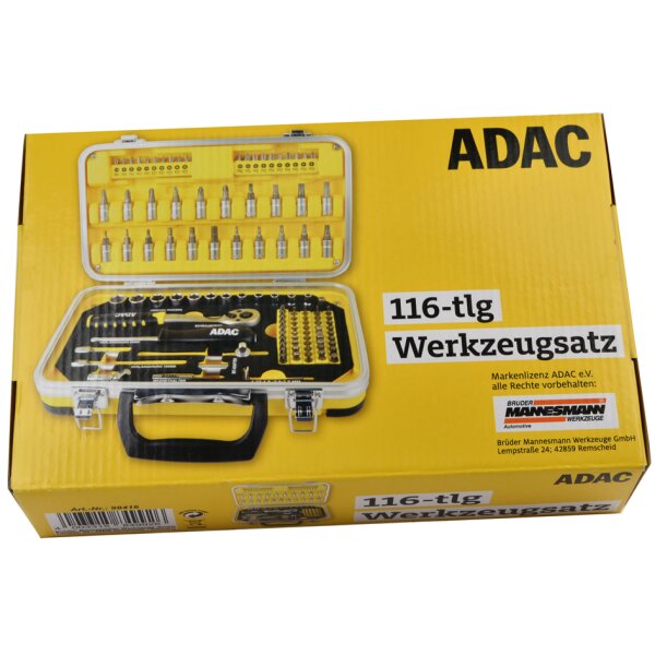 BRÜDER MANNESMANN Jeu de vis & dembouts ADAC, 116 pièces