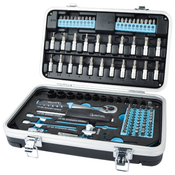 QUANTOOL Jeu de vis & dembouts, mallette de 116 pièces