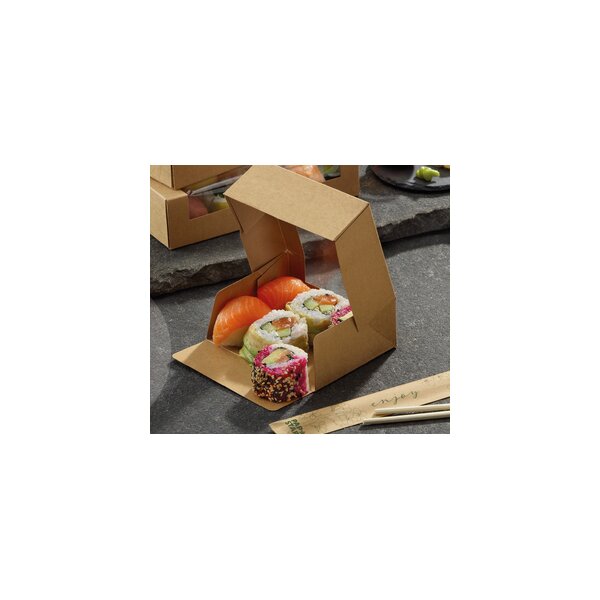 PAPSTAR Boîte à sushis pure, dimensions: 120 x 100 x 45 mm