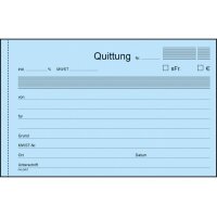 FAVORIT Quittungen D A6 9296 OK blau/weiss 50x2 Blatt