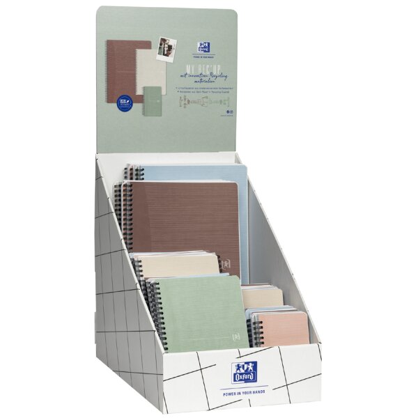 Oxford Cahier à spirale My RecUP, présentoir de comptoir