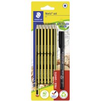 STAEDTLER Bleistift-Set Noris + GRATIS Permanent-Marker 318F