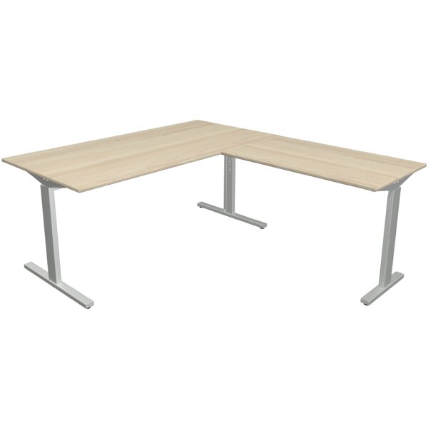 kerkmann Bureau Form 2 avec extension, (L)1.600 mm, grau