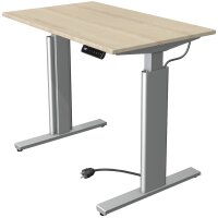 kerkmann Table de bureau assis-debout Move 3 tube, chêne