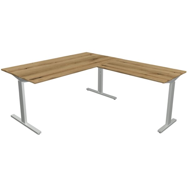 kerkmann Bureau Form 2 avec extension, (L)1.800 mm, gris