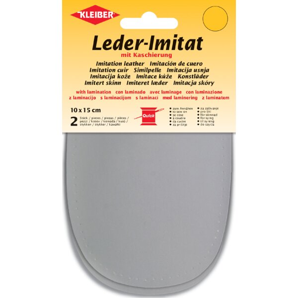 KLEIBER Patch imitation cuir avec doublure, gris clair