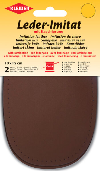 KLEIBER Patch imitation cuir avec doublure, brun