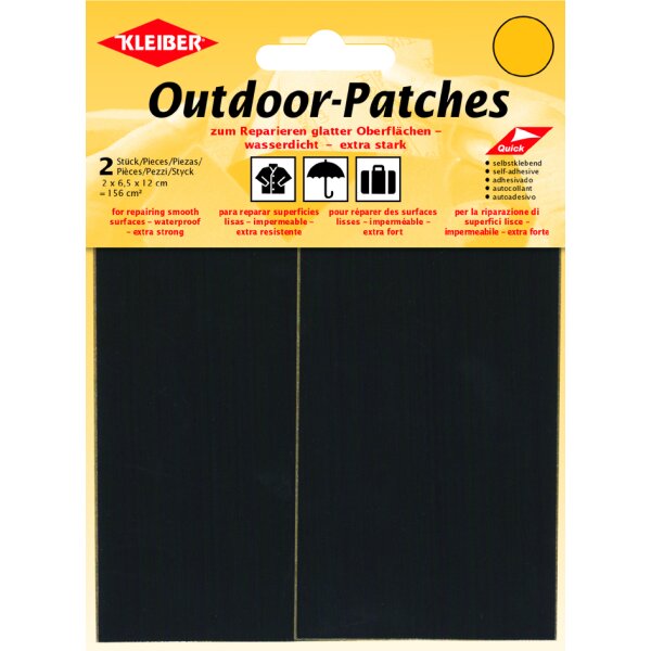 KLEIBER Patch dextérieur, autocollant, 65 x 120 mm, noir