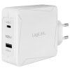 LogiLink Adaptateur USB, 2x USB femelle, blanc, 100 watts
