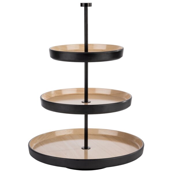 APS Etagère FRIDA, 3 étages, hauteur: 430 mm, noir