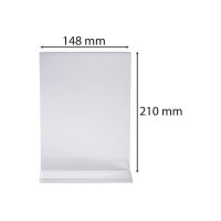 EXACOMPTA Présentoir de table A5 85158D transparent, forme T haut