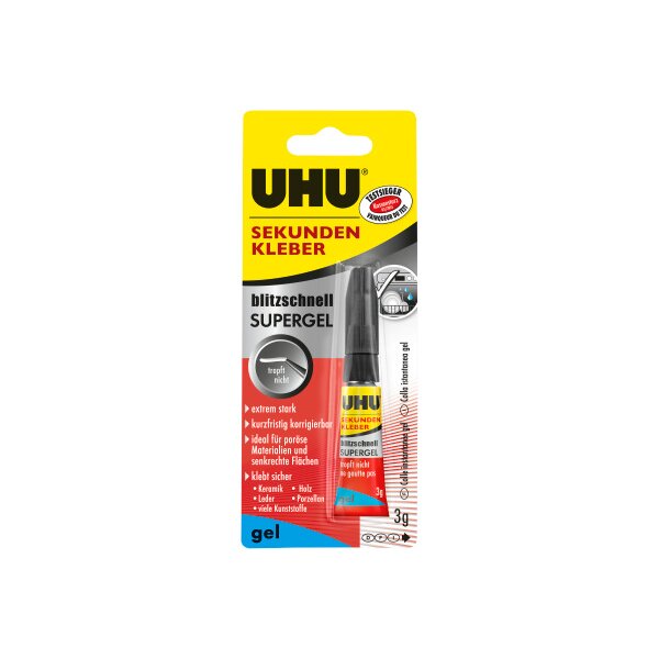 UHU Sekundenkleber 9000022 Supergel 3g