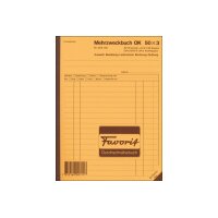 FAVORIT Mehrzweckbuch D A5 9115 OK blau/blau/weiss 50x3...