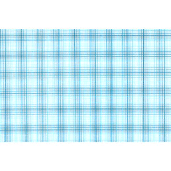 FAVORIT Milimeterpapier Block A4 1776a weiss, 1mm, 80g/m2 100 Blatt