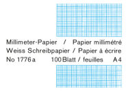 FAVORIT Milimeterpapier Block A4 1776a weiss, 1mm, 80g m2 100 Blatt