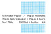 FAVORIT Milimeterpapier Block A4 1776a weiss, 1mm, 80g m2 100 Blatt