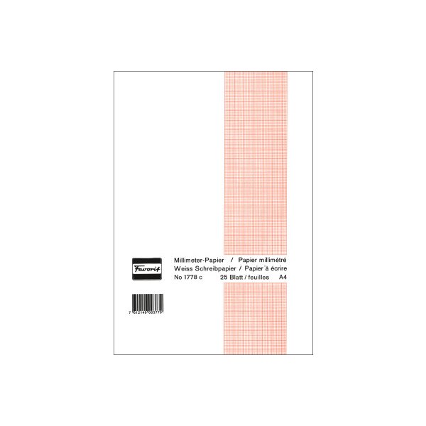 FAVORIT Bloc A4 1778 C blanc 80g 25 flls.