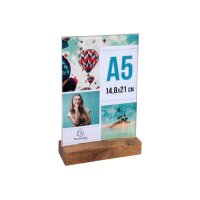 EXACOMPTA Tischaufsteller A5 85258D transparent, holzs. hoch