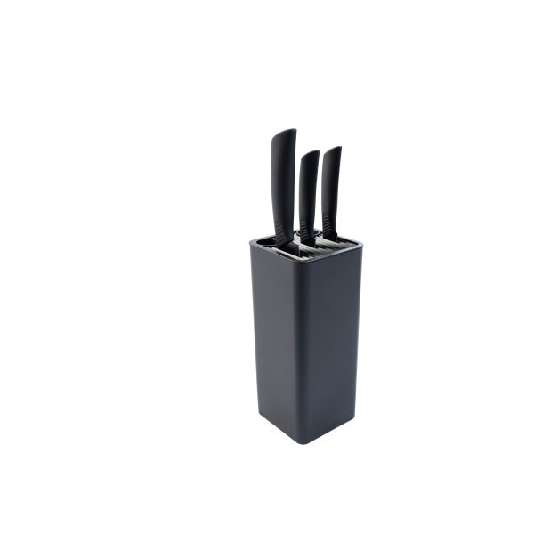 VIVANCO Messerset mit Block 20074 3-teilig, schwarz