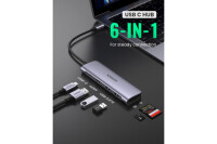 UGREEN USB-C Hub 6in1, Silver 70411 HDMI,2xUSB-A,SD...