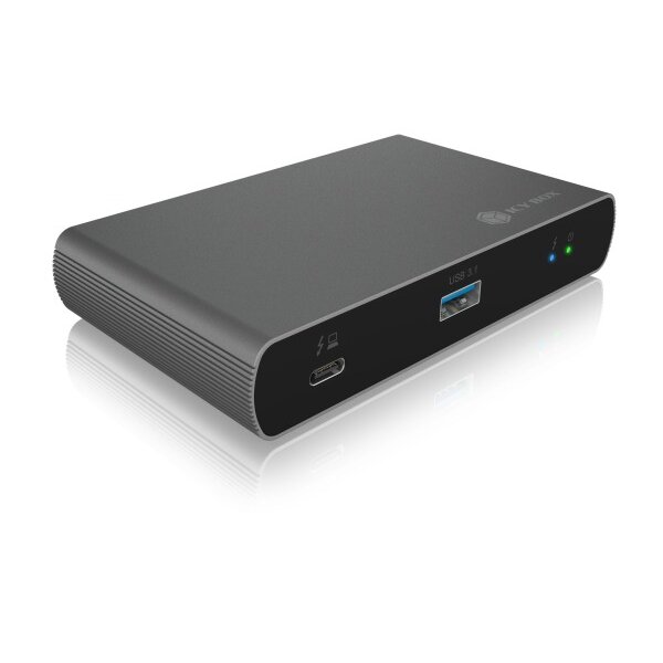 ICY BOX 4 Port Hub Thunderbolt4 Type-C IB-HUB801-TB4 85W PD Silicon Alu.Black