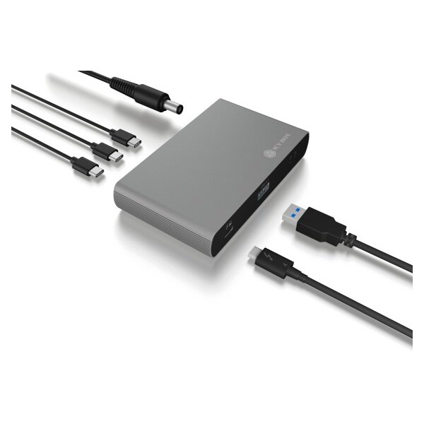 ICY BOX 4 Port Hub Thunderbolt4 Type-C IB-HUB801-TB4 85W PD Silicon Alu.Black