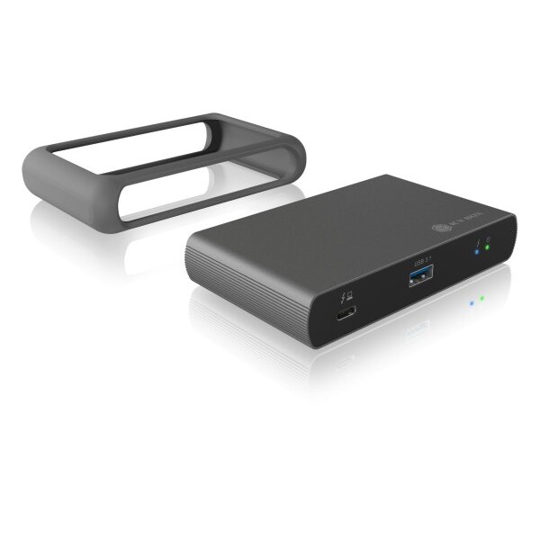 ICY BOX 4 Port Hub Thunderbolt4 Type-C IB-HUB801-TB4 85W PD Silicon Alu.Black