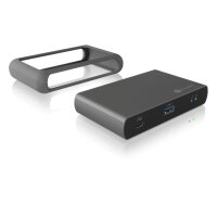 ICY BOX 4 Port Hub Thunderbolt4 Type-C IB-HUB801-TB4 85W PD Silicon Alu.Black
