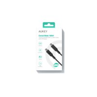 AUKEY Cable USB-C-to-C,LCD Display CB-MCC101 1.0m,Nylon Braided,100W,Bl.