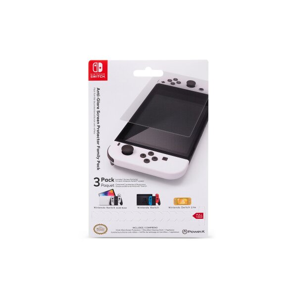 POWER A Anti-Glare Screen Protector NSAC0006-02 NSW-NSW Lite,OLED,Fam.Pak.