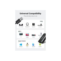 UGREEN External Sound Adapter 30724 USB 2.0,Black