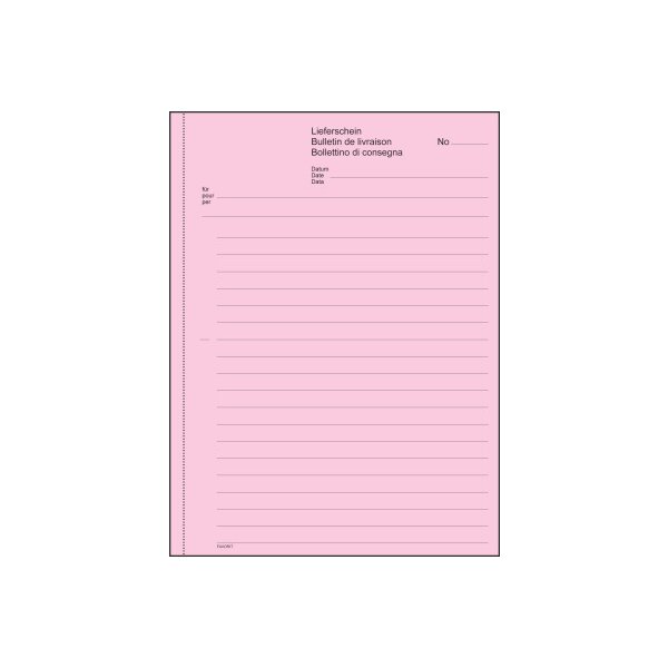 FAVORIT Bon de livraison D/F/I A5 8231OK rouge/blanc 50x2 feuilles