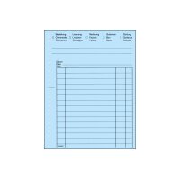 FAVORIT Mehrzweckbuch D/F/I A6 8111OK blau/weiss 50x2 Blatt