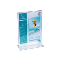EXACOMPTA Tischaufsteller A6 86158D transparent, T-Form hoch