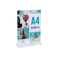 EXACOMPTA Tischaufsteller A4 84158D transparent, T-Form hoch