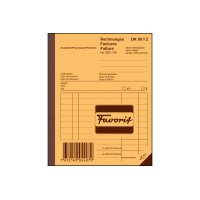 FAVORIT Factures D A6 8201 OK bleu/blanc 50x2 feuilles