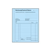 FAVORIT Rechnungen D A6 8201 OK blau/weiss 50x2 Blatt