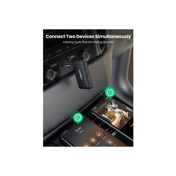 UGREEN Car BT 5.0 Receiver 70303 Audio Adaper 3.5mm AUX,Bl.
