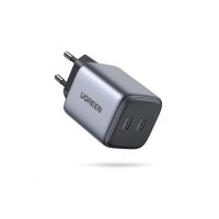 UGREEN USB C Wallcharger Nexode 90573 Dual,45W,PD GaN, Black
